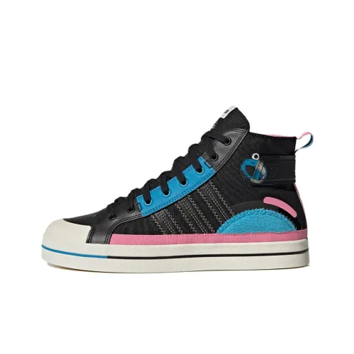 SESAME STREET x JF x ADIDAS NEO City Canvas Hi SSJF Противоскользящие Устойчивые к истиранию MID Топ Скейтборд Кроссовки