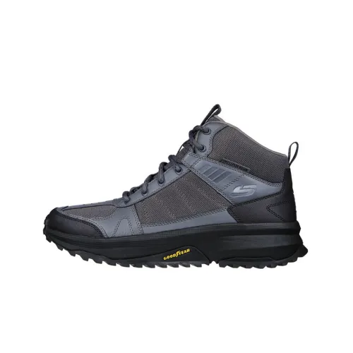 Skechers Bionic Trail High Топ Альпинизм Походная обувь Мужская Черная Серый