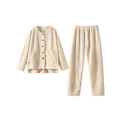 Q'NIANMA Ecru Женские Пижамные Комплекты
