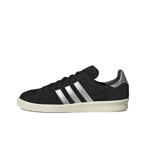 Adidas Originals Campus 80S Slip-on Резиновые амортизаторы Низкий топ Скейтборд Кроссовки Мужские Черные