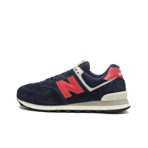 New Balance NB 574 Low Топ Повседневные Беговые Кроссовки Унисекс Темно-синий Красный