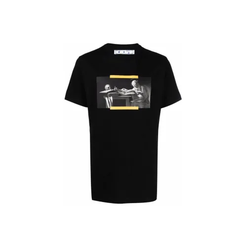 Off Белый SS22 T Рубашка Мужская Черная