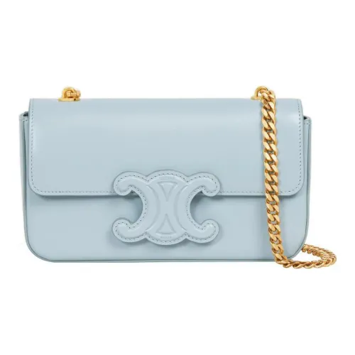 CELINE Triomphe Телячья кожа Сумка через плечо Сумка на плечо Женская Синяя