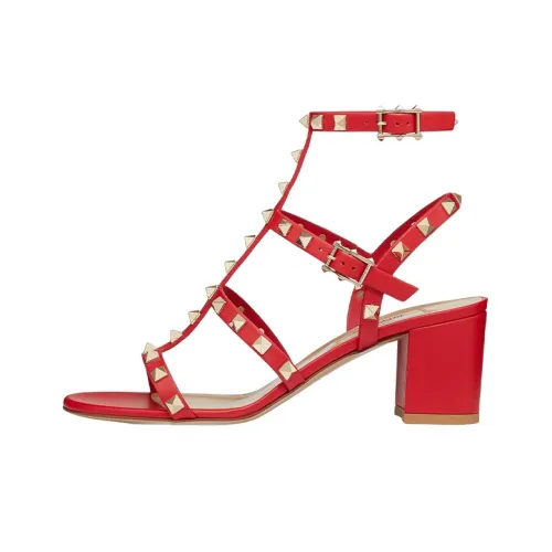 Valentino Rockstud Стильные Сандалии Женские Красные
