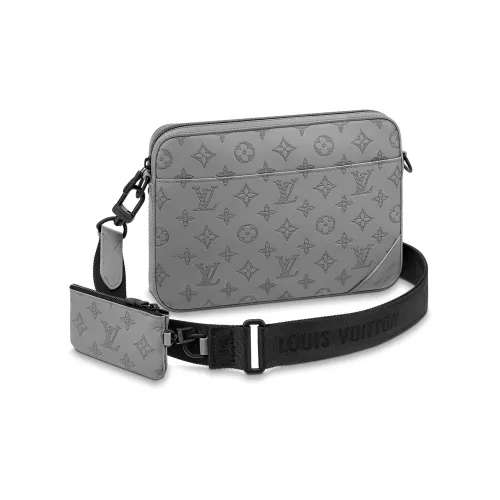 LOUIS VUITTON Duo Messenger Коровья кожа Курьерская сумка Сумка через плечо Мужская Серый