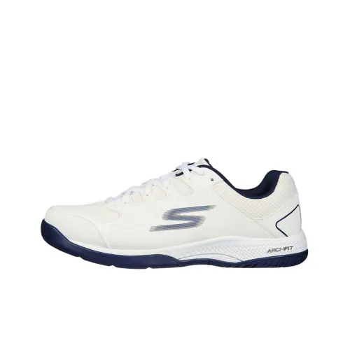 Skechers Relaxed Fit Viper Court Low Топ Беговые кроссовки Мужской Белый Синий