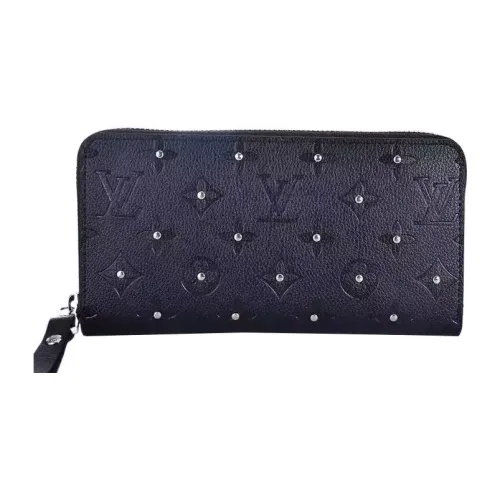 LOUIS VUITTON Zippy Кошелек из коровьей кожи стандартный женский черный