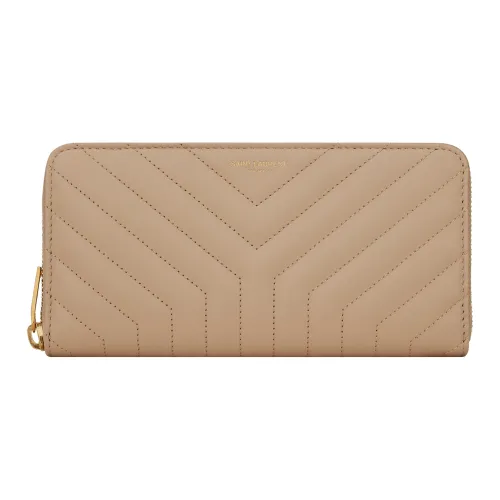 SAINT LAURENT Телячья кожа Кошелек Женские Темно-бежевый