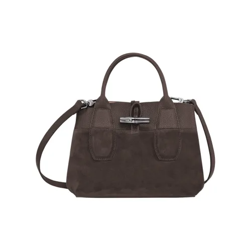 LONGCHAMP Roseau Корова Кожа Бежевый Сумка Плечевая Сумка Сумка Маленькая Женская Умбра Коричневый