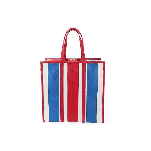 Balenciaga Sheepskin Shopping Bag Single Shoulder Bag Large Unisex White Blue Red Multicolor Balenciaga Сумка из овчины Сумка на одно плечо Большая унисекс Белый Синий Красный Многоцветный