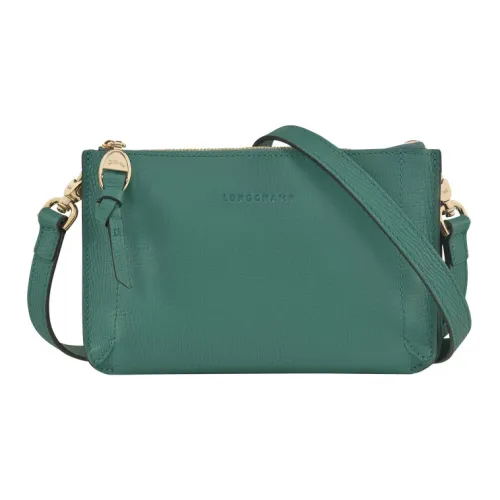 LONGCHAMP Mailbo Зернистая кожа коровы Кошелек Женские Кипарисовый зеленый