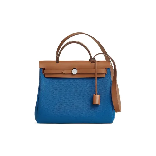 HERMES Herbag Zip Холст с Hunter Коровья кожа Сумка из холста Сумка через плечо Сумка Унисекс