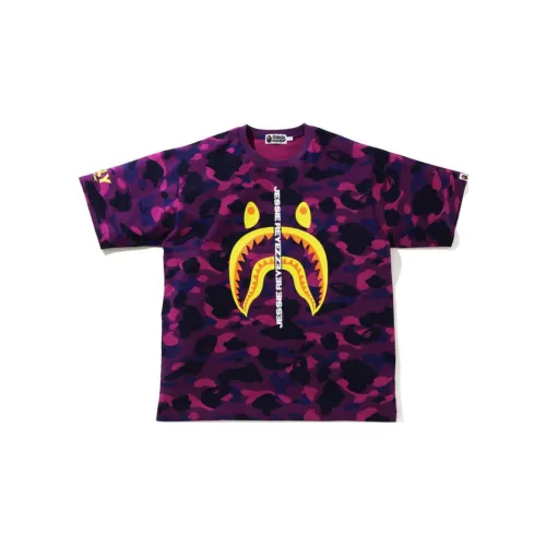 A BATHING APE Фиолетовый Мужской T-Рубашки