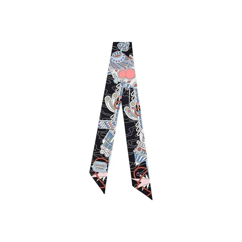 HERMES Шелковые шарфы Черный Женские