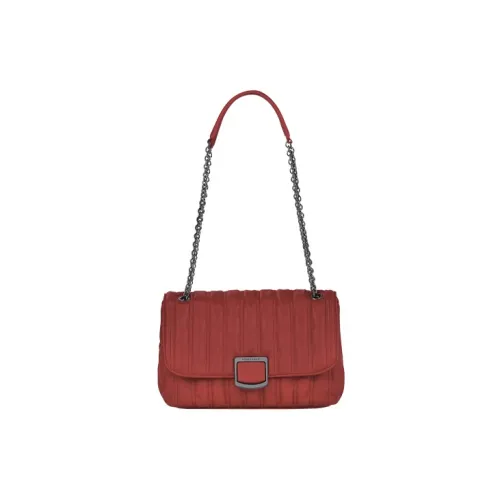 LONGCHAMP Brioche Овечья кожа с кожаными вставками комбинированная с коровьей кожей сумка через плечо среднего размера женская красная