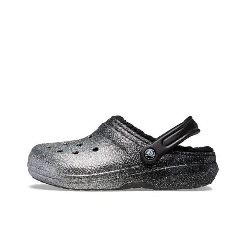 Crocs Classic Clog Пляжные сандалии Женские Черный Серебряный