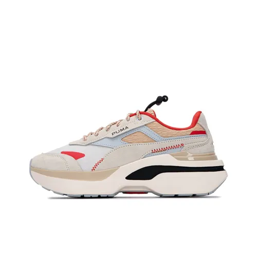 PUMA Kosmo Rider Low Топ Повседневная обувь Женская Серый Красный Синий