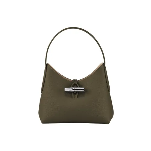 LONGCHAMP Roseau Коровья кожа Сумка через плечо Женская Хаки зеленая