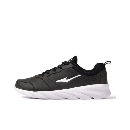 Erke Slip-resistant Abrasion-resistant Lightweight Low-Top Running Shoes Men's Black White Fashion Эрке противоскользящий устойчивый к истиранию легкий низкий топ беговые кроссовки мужской черный белый модный