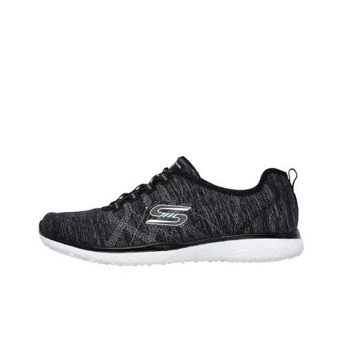 Skechers Microburst 1,0 On The Edge Low Топ Повседневная обувь Женские Черный белый
