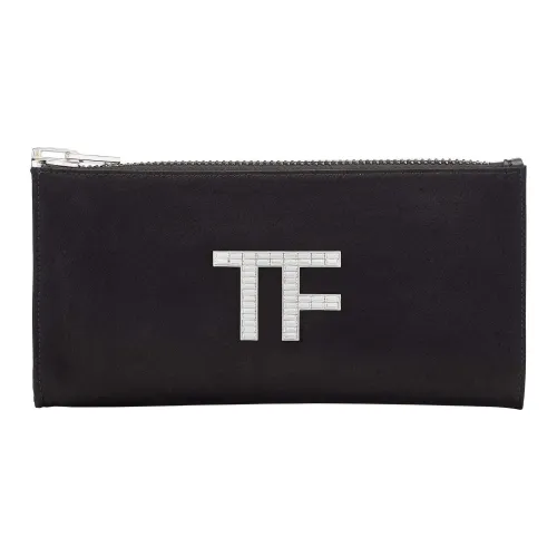 TF Satin Crystal Clutch Women's Black