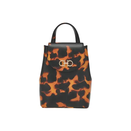 FERRAGAMO GANCINI Телячья кожа Сумка через плечо Сумка Mini Женская Оранжевая Черная