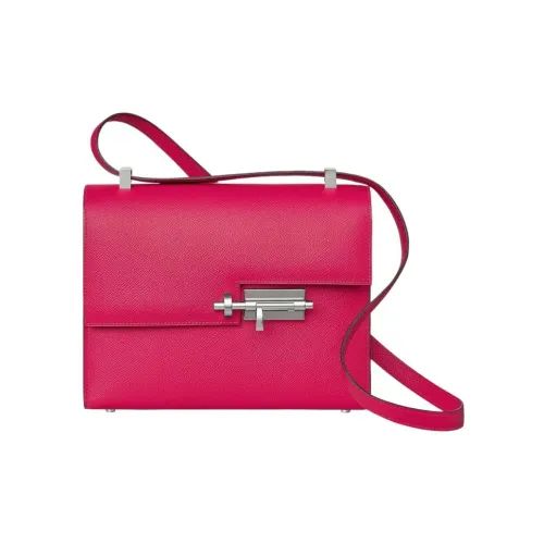 HERMES Verrou Epsom Телячья кожа Verrou Сумка Сумка через плечо Женские I6 Розовый Extreme Розовый