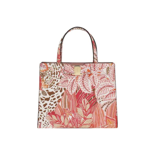 Ferragamo Vara Коровья кожа Тоут Сумка Сумка для покупок Сумка через плечо Сумка Женская Розовая