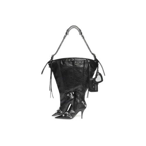 Balenciaga Le Cagole Овчина Высокие каблуки Сумка через плечо Женская Черная