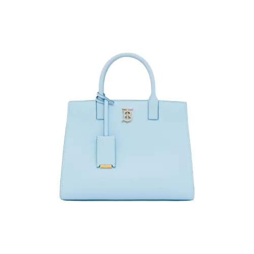 Burberry Frances Коровья кожа Тоут Сумка Сумка для покупок Сумка через плечо Сумка Мини Женская Светло-синяя