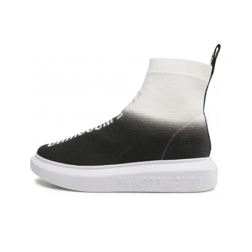 MOSCHINO Высокий Топ Повседневная Обувь Женская Белая Черная