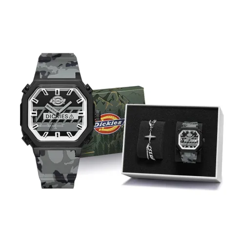 Dickies 499 Collection Наручные часы Кварцевый механизм Пластиковый ремешок 45 мм Черный циферблат Мужские часы 220U60LYXCL 449P2 18