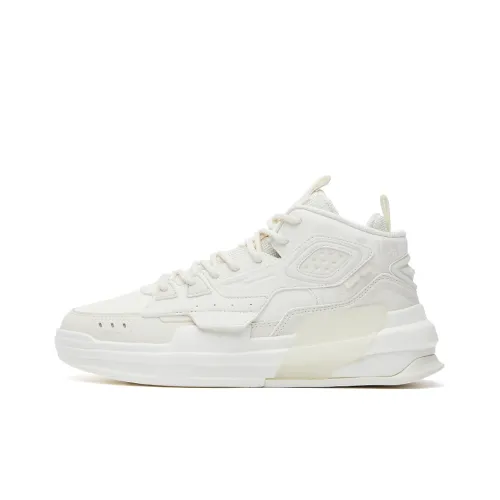 Erke Yeyan Abrasion Resistant Slip Resistant MID Топ Скейтборд Кроссовки Женские Айвори Белый