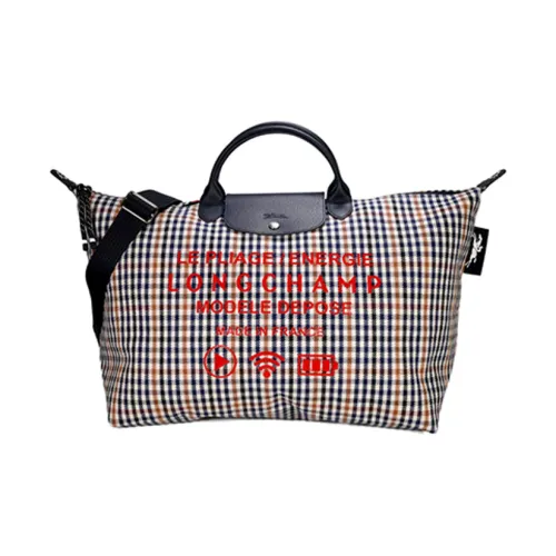 LONGCHAMP Le Pliage Нейлоновая Путешественная Сумка Сумка через плечо Средняя Женская Черная Белая Красная