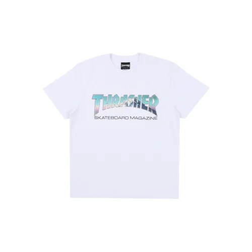 Thrasher T-Shirt Японская версия Унисекс Белый