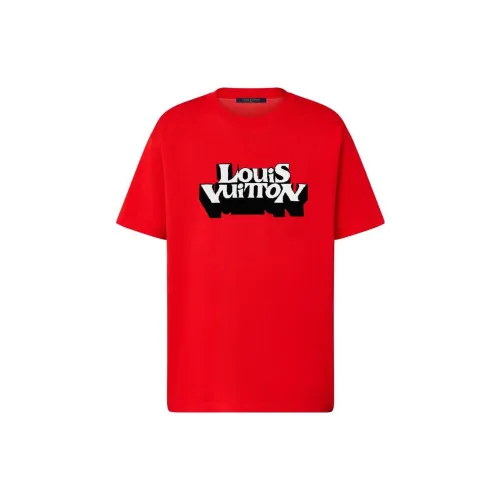 LOUIS VUITTON Lv Fall Series T-Shirt Мужской Красный