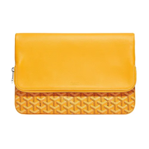 GOYARD Sainte Marie Холст Телячья кожа Клатч Большой Унисекс Желтый