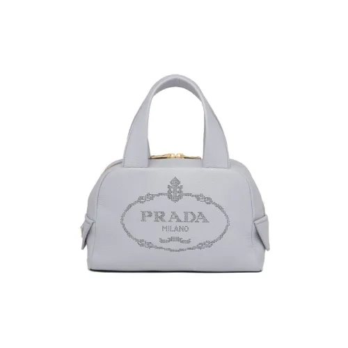 PRADA Сумка через плечо из кожи маленькая женская синяя