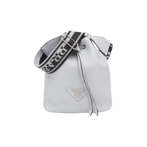 PRADA Кожа Ведрообразная Сумка через плечо Стандартная Женская Синяя