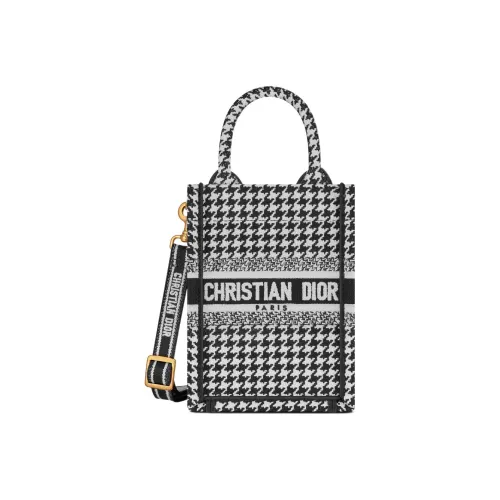 DIOR BookTote Вышивка Чехол для телефона Мини Женский Черный Белый