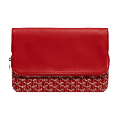 GOYARD Sainte Marie Холст Телячья кожа Клатч Большой Унисекс Красный