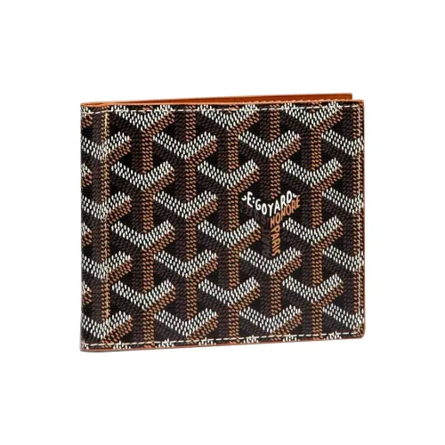 GOYARD Saint Thomas Холст и Кожа Кошелек Унисекс Черный Коричневый