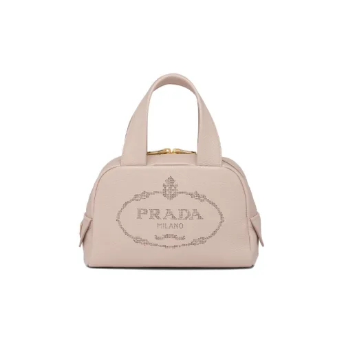 PRADA Кожа Сумка через плечо Маленькая Женская Пастельно-розовая