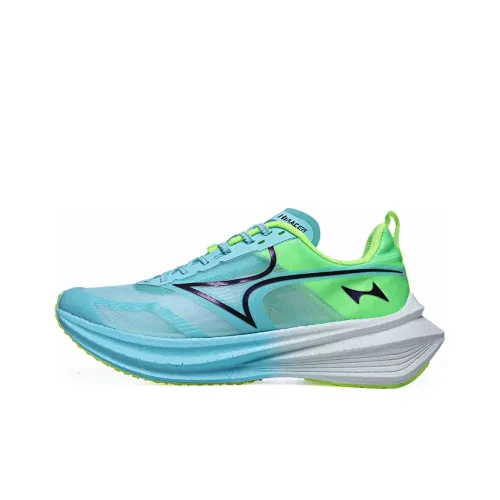 HEALTH HIRACER Амортизация Низкий Топ Беговые кроссовки Унисекс Небесно-голубой Неоново-зеленый