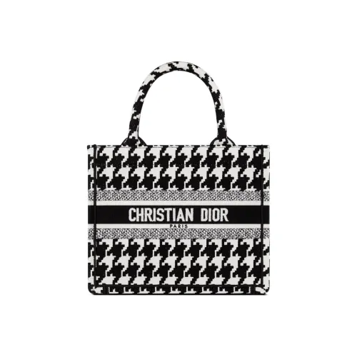 DIOR BookTote Вышивка Сумка-тоут Сумка для покупок Сумка Маленькая Женская Черная Белая