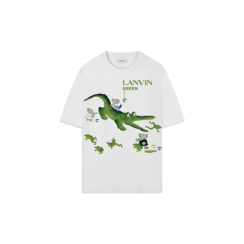 Lanvin Белая Унисекс Футболка