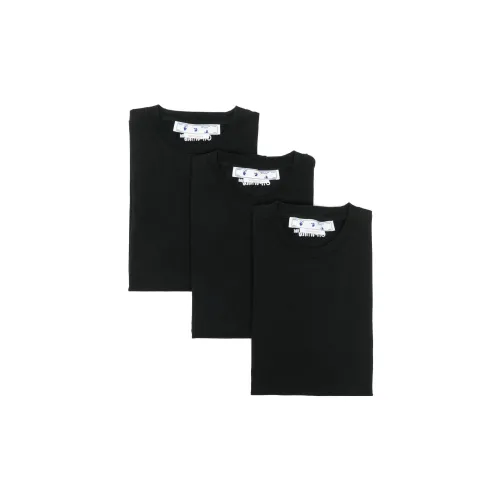 Off Белый 3 шт Черный + Черный+Черный мужские T-рубашки