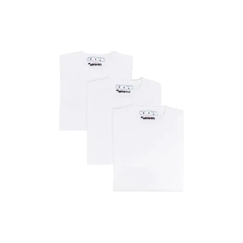 Off Белый 3 Пачка Белый+Белый+Белый Мужская T-Рубашка
