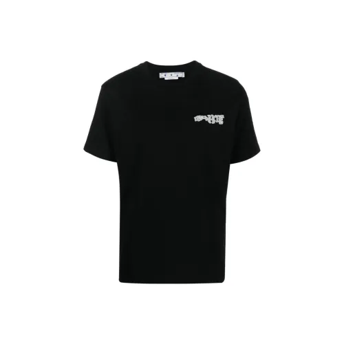 Off Белый Черный Мужские T-рубашки