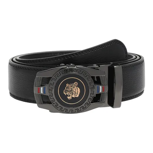 FREE RABBITⅡ Бизнес Тигр Голова Узор Украшение Автоматическая пряжка Кожаные ремни Мужской